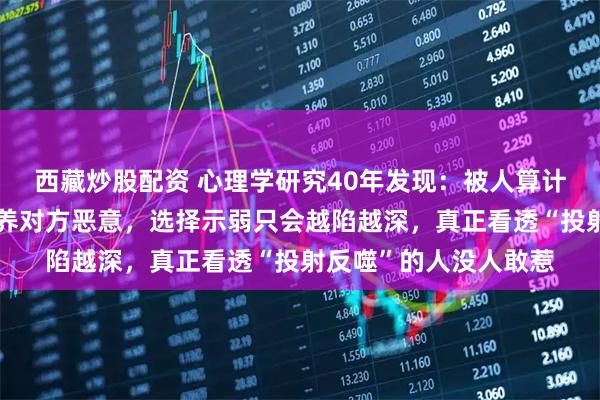 西藏炒股配资 心理学研究40年发现:被人算计后,拼命反击是在喂养对方恶意,选择示弱只会越陷越深,真正看透“投射反噬”的人没人敢惹